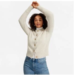 Everlane cropped alpaca cardigan